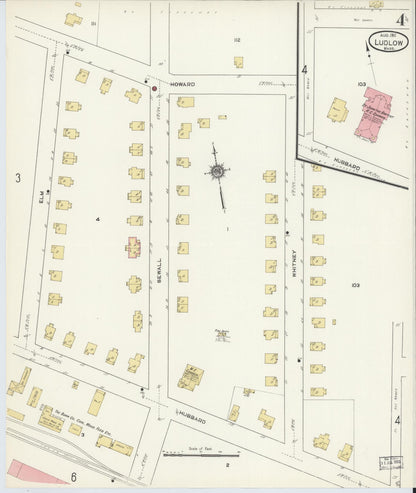 Sanborn Fire Insurance Map from Ludlow, Hampden County, Massachusetts (1911), Sheet #0004 - Complete Map Set gallery image, historic Sanborn map, vintage wall art, Massachusetts Massachusetts