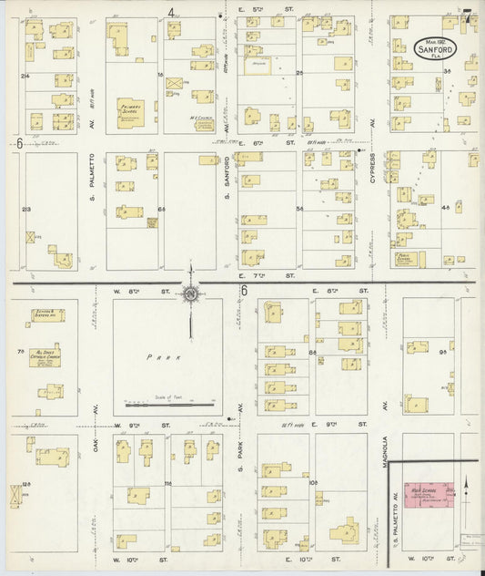 Sanborn Fire Insurance Map from Sanford, Seminole County, Florida (1912), Sheet #0007