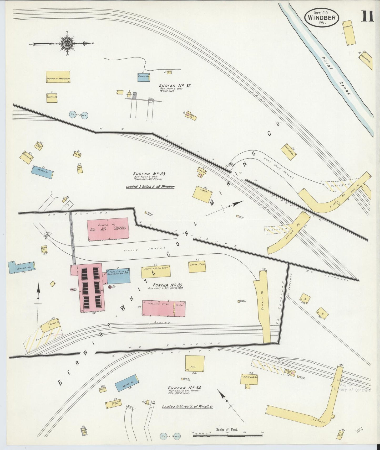 Sanborn Fire Insurance Map from Windber, Somerset County, Pennsylvania (1910), Sheet #0011 - Complete Map Set gallery image, historic Sanborn map, vintage wall art, Pennsylvania Pennsylvania