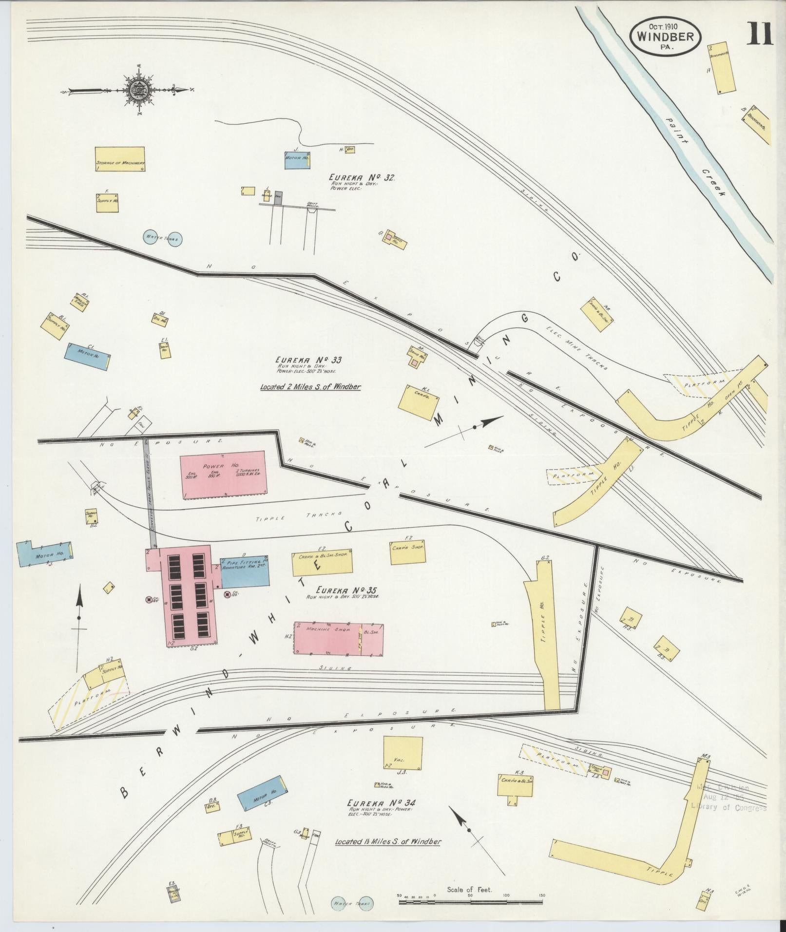 Sanborn Fire Insurance Map from Windber, Somerset County, Pennsylvania (1910), Sheet #0011 - Complete Map Set gallery image, historic Sanborn map, vintage wall art, Pennsylvania Pennsylvania