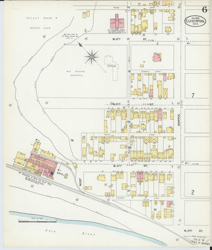 Sanborn Fire Insurance Map from East Liverpool, Columbiana County, Ohio (1903), Sheet #0006 - Complete Map Set gallery image, historic Sanborn map, vintage wall art, Ohio Ohio