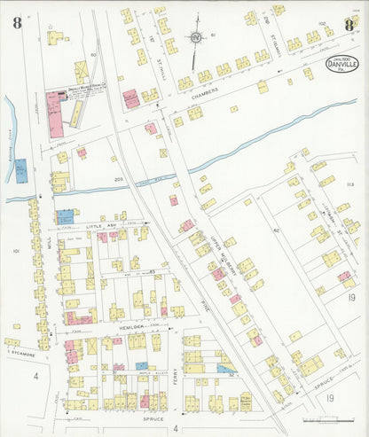 Sanborn Fire Insurance Map from Danville, Montour County, Pennsylvania (1930), Sheet #0008 - Complete Map Set gallery image, historic Sanborn map, vintage wall art, Pennsylvania Pennsylvania