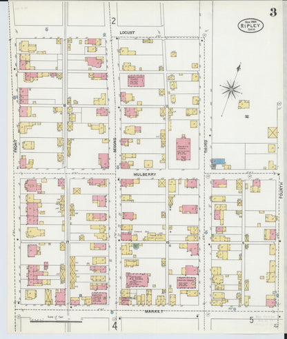 Sanborn Fire Insurance Map from Ripley, Brown County, Ohio (1904), Sheet #0003 - Complete Map Set gallery image, historic Sanborn map, vintage wall art, Ohio Ohio