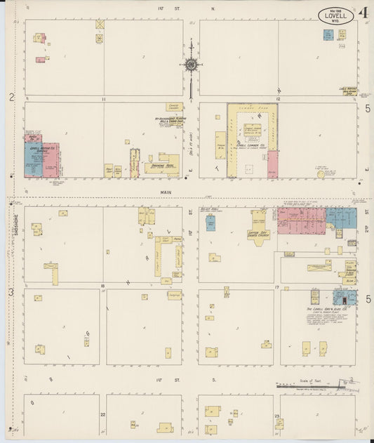 Sanborn Fire Insurance Map from Lovell, Big Horn County, Wyoming (1918), Sheet #0004 - Historic Sanborn Fire Insurance Map Print, vintage old map wall art, antique decor, genealogy gift, Wyoming Wyoming map