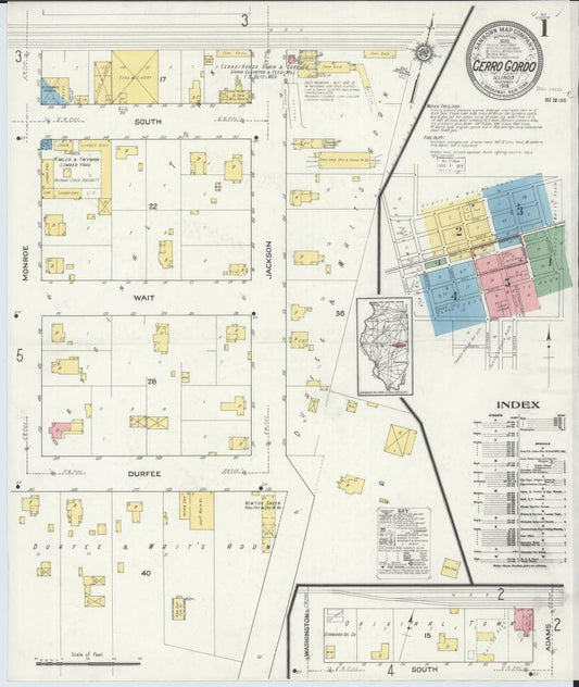Sanborn Fire Insurance Map from Cerro Gordo, Piatt County, Illinois. (1915) – Map View