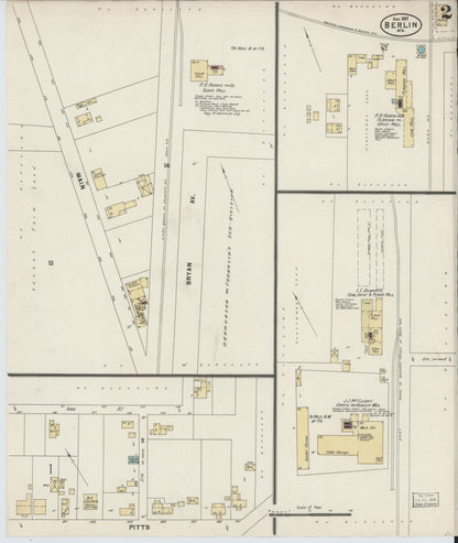 Sanborn Fire Insurance Map from Berlin, Worcester County, Maryland (1897), Sheet #0002 - Complete Map Set gallery image, historic Sanborn map, vintage wall art, Maryland Maryland