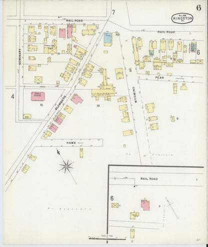 Sanborn Fire Insurance Map from Kingston, Luzerne County, Pennsylvania (1896), Sheet #0006 - Complete Map Set gallery image, historic Sanborn map, vintage wall art, Pennsylvania Pennsylvania