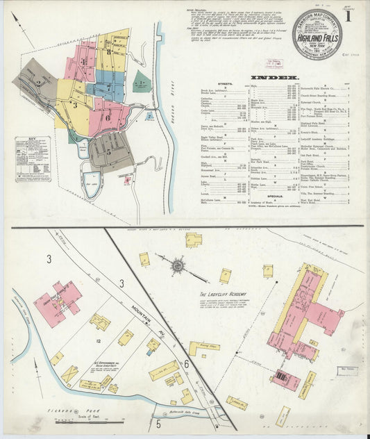 Sanborn Fire Insurance Map from Highland Falls, Orange County, New York. (1911) – Historic Sanborn Fire Insurance Map Print