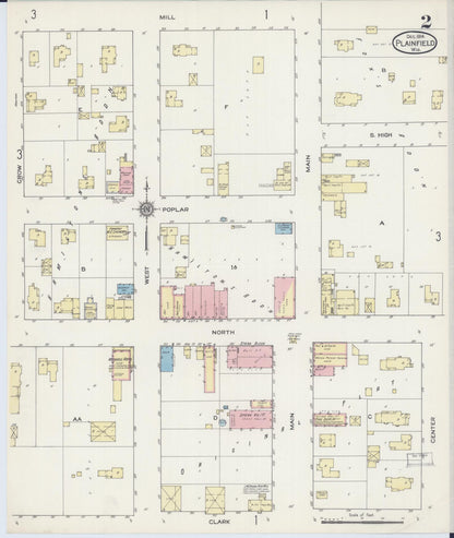 Sanborn Fire Insurance Map from Plainfield, Waushara County, Wisconsin (1914), Sheet #0002 - Complete Map Set gallery image, historic Sanborn map, vintage wall art, Wisconsin Wisconsin