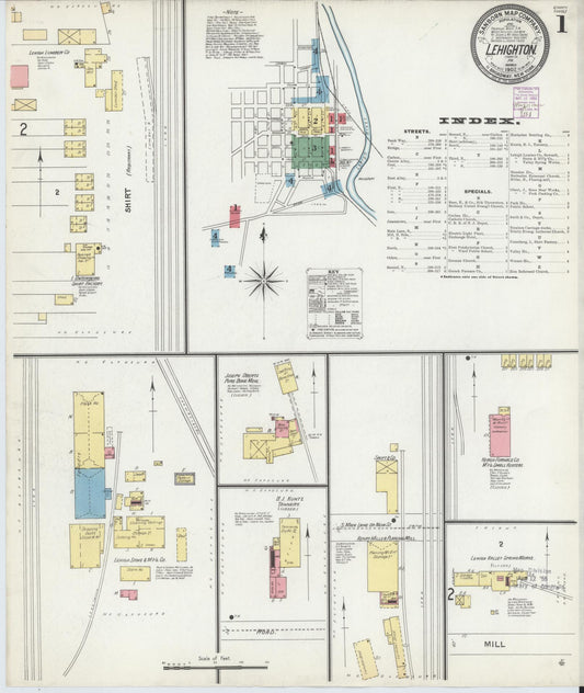 Sanborn Fire Insurance Map from Lehighton, Carbon County, Pennsylvania (1902), Sheet #0001 - Complete Map Set gallery image, historic Sanborn map, vintage wall art, Pennsylvania Pennsylvania