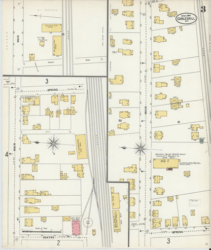 Sanborn Fire Insurance Map from Cobleskill, Schoharie County, New York (1904), Sheet #0003 - Complete Map Set gallery image, historic Sanborn map, vintage wall art, New York New York