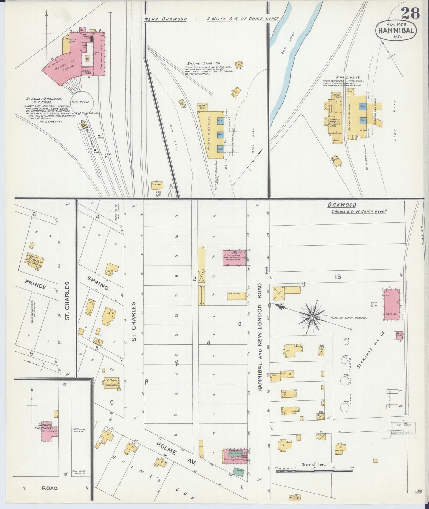 Sanborn Fire Insurance Map from Hannibal, Marion County, Missouri (1906), Sheet #0028 - Complete Map Set gallery image, historic Sanborn map, vintage wall art, Missouri Missouri