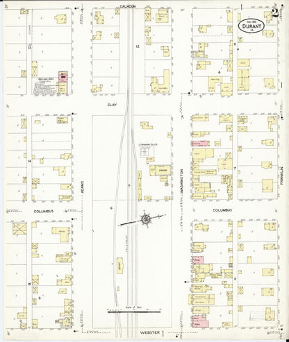 Sanborn Fire Insurance Map from Durant, Cedar County, Iowa (1913), Sheet #0002 - Historic Sanborn Fire Insurance Map Print