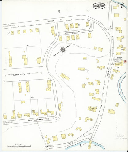 Sanborn Fire Insurance Map from Windsor, Windsor County, Vermont (1917), Sheet #0007 - Complete Map Set gallery image, historic Sanborn map, vintage wall art, Vermont Vermont