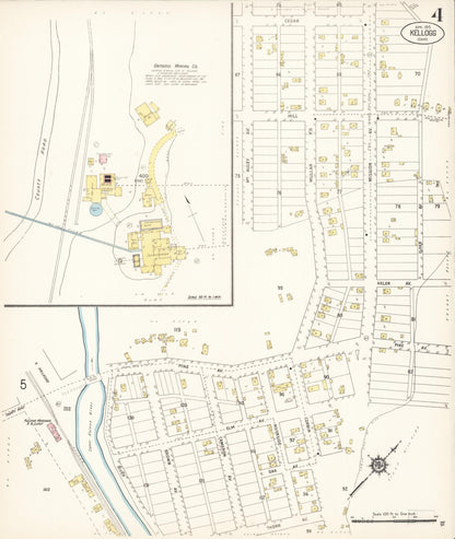 Sanborn Fire Insurance Map from Kellogg, Shoshone County, Idaho (1915), Sheet #0004 - Complete Map Set gallery image, historic Sanborn map, vintage wall art, Idaho Idaho