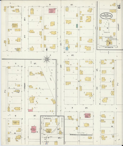 Sanborn Fire Insurance Map from Forreston, Ogle County, Illinois (1905), Sheet #0002 - Historic Sanborn Fire Insurance Map Print, vintage old map wall art, antique decor, genealogy gift, Illinois Illinois map