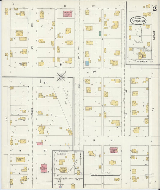 Sanborn Fire Insurance Map from Forreston, Ogle County, Illinois (1905), Sheet #0002 - Historic Sanborn Fire Insurance Map Print, vintage old map wall art, antique decor, genealogy gift, Illinois Illinois map