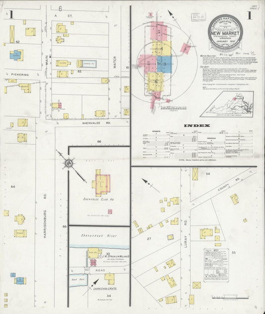 Sanborn Fire Insurance Map from New Market, Shenandoah County, Virginia. (1930) – Historic Sanborn Fire Insurance Map Print