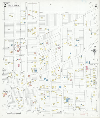 Sanborn Fire Insurance Map from Copiague, Suffolk County, New York (1948), Sheet #0002 - Complete Map Set gallery image, historic Sanborn map, vintage wall art, New York New York