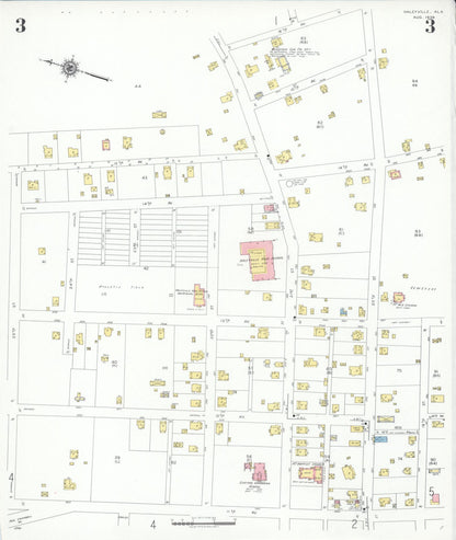 Sanborn Fire Insurance Map from Haleyville, Winston County, Alabama (1939), Sheet #0003 - Complete Map Set gallery image, historic Sanborn map, vintage wall art, Alabama Alabama