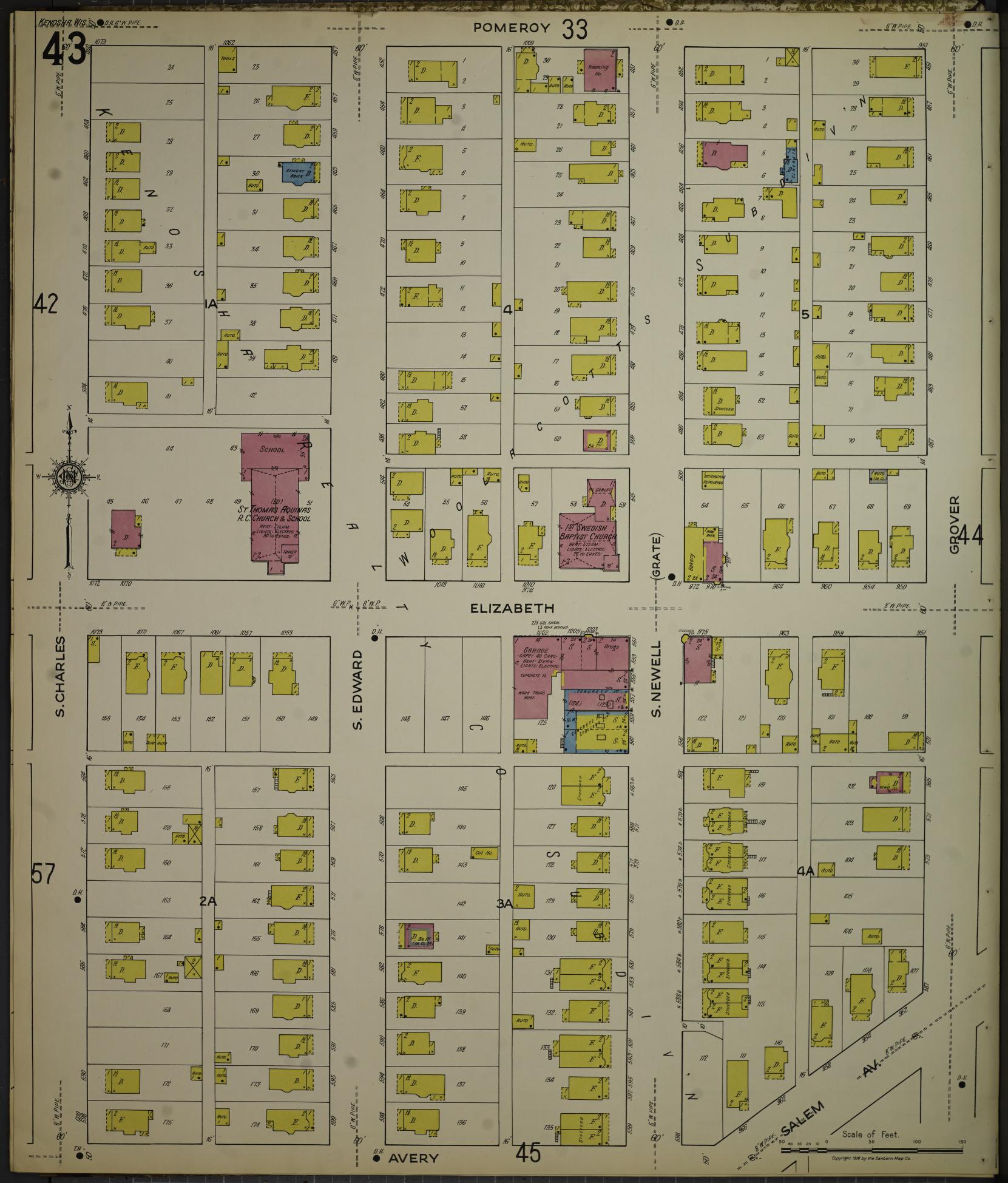 Sanborn Fire Insurance Map from Kenosha, Kenosha County, Wisconsin. (1918), Sheet 47