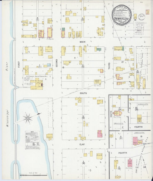 Sanborn Fire Insurance Map from Trempealeau, Trempealeau County, Wisconsin (1900), Sheet #0001 - Historic Sanborn Fire Insurance Map Print, vintage old map wall art, antique decor, genealogy gift, Wisconsin Wisconsin map