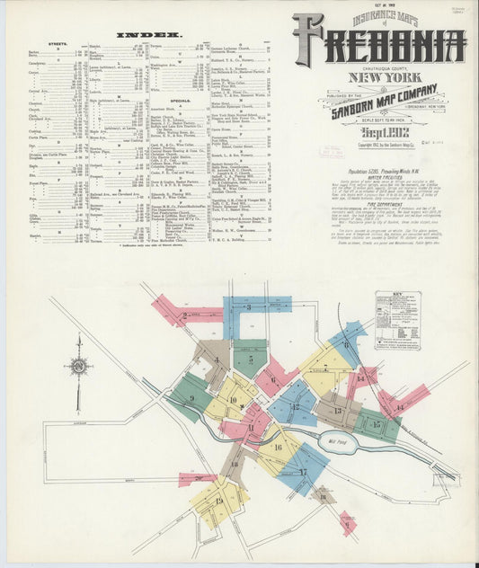Sanborn Fire Insurance Map from Fredonia, Chautauqua County, New York. (1912) – Historic Sanborn Fire Insurance Map Print
