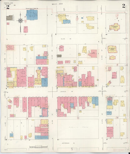 Sanborn Fire Insurance Map from Hebron, Thayer County, Nebraska (1944), Sheet #0002 - Complete Map Set gallery image, historic Sanborn map, vintage wall art, Nebraska Nebraska