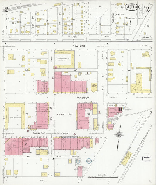 Sanborn Fire Insurance Map from Garland, Dallas County, Texas (1927), Sheet #0002 - Historic Sanborn Fire Insurance Map Print, vintage old map wall art, antique decor, genealogy gift, Texas Texas map