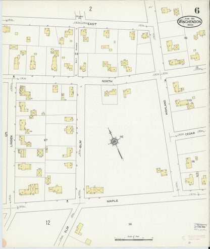 Sanborn Fire Insurance Map from Winchendon, Worcester County, Massachusetts (1914), Sheet #0006 - Complete Map Set gallery image, historic Sanborn map, vintage wall art, Massachusetts Massachusetts