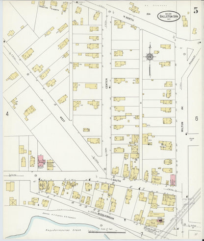 Sanborn Fire Insurance Map from Ballston Spa, Saratoga County, New York (1911), Sheet #0005 - Complete Map Set gallery image, historic Sanborn map, vintage wall art, New York New York