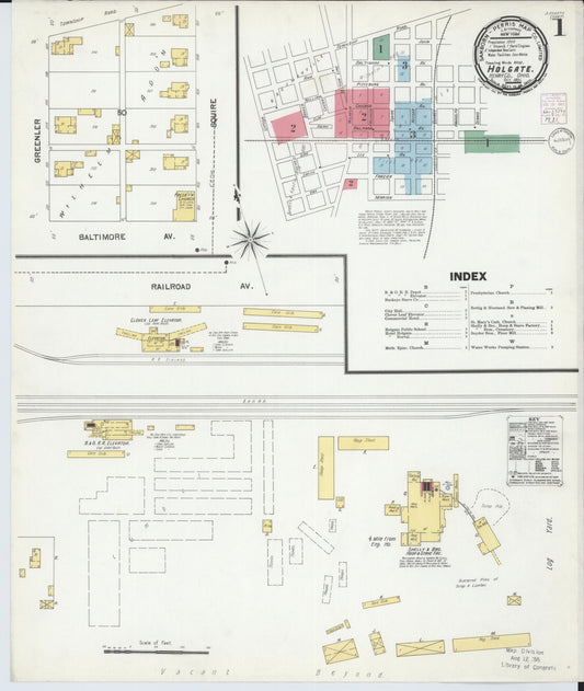 Sanborn Fire Insurance Map from Holgate, Henry County, Ohio (1901), Sheet #0001 - Complete Map Set gallery image, historic Sanborn map, vintage wall art, Ohio Ohio