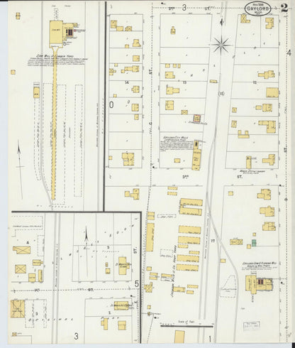 Sanborn Fire Insurance Map from Gaylord, Otsego County, Michigan (1898), Sheet #0002 - Complete Map Set gallery image, historic Sanborn map, vintage wall art, Michigan Michigan