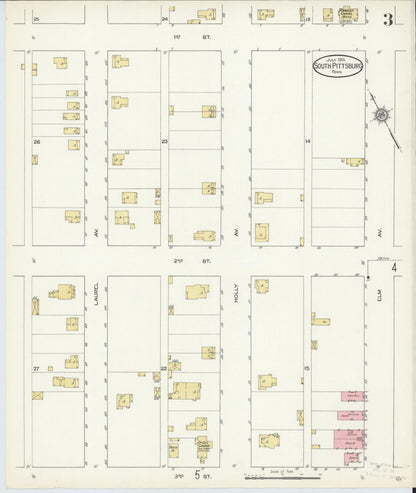Sanborn Fire Insurance Map from South Pittsburg, Marion County, Tennessee (1913), Sheet #0003 - Complete Map Set gallery image, historic Sanborn map, vintage wall art, Tennessee Tennessee