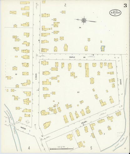 Sanborn Fire Insurance Map from Arcade, Wyoming County, New York (1912), Sheet #0003 - Complete Map Set gallery image, historic Sanborn map, vintage wall art, New York New York