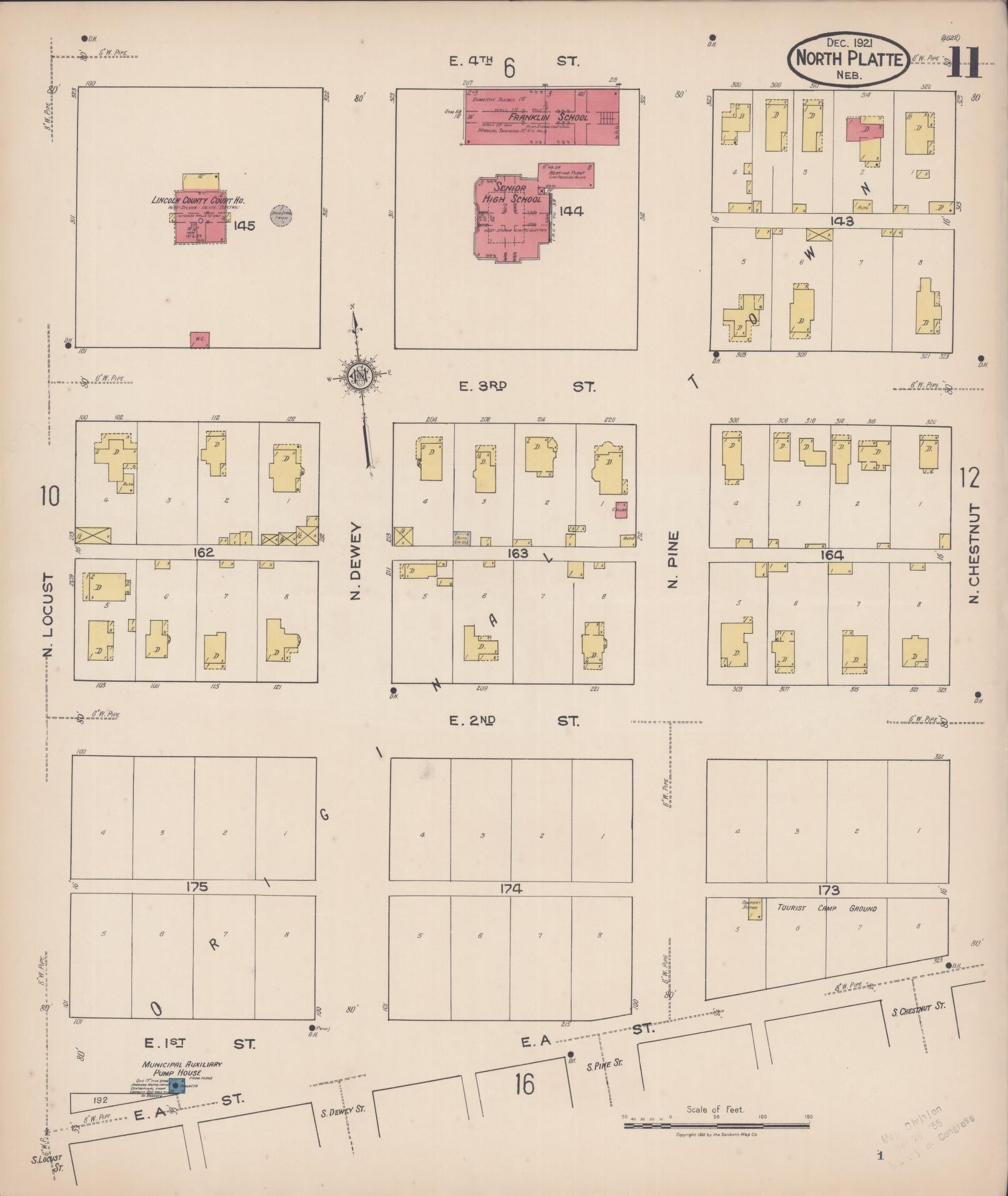 Sanborn Fire Insurance Map from North Platte, Lincoln County, Nebraska (1921), Sheet #0011 - Historic Sanborn Fire Insurance Map Print, vintage old map wall art, antique decor, genealogy gift, Nebraska Nebraska map