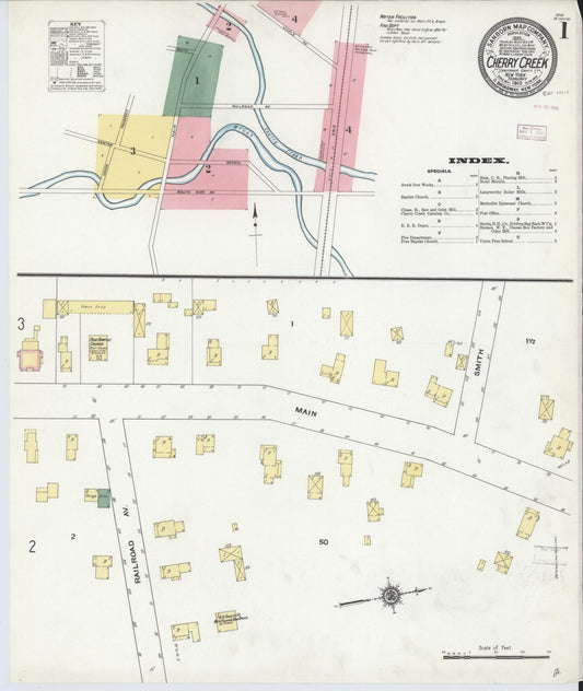 Sanborn Fire Insurance Map from Cherry Creek, Chautauqua County, New York. (1910) – Historic Sanborn Fire Insurance Map Print