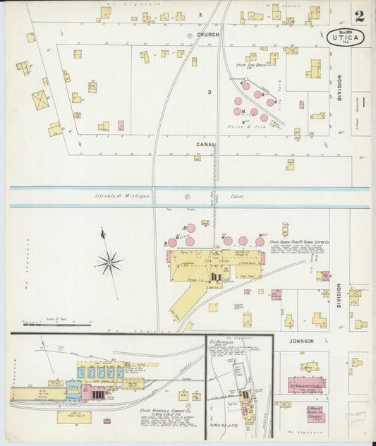 Sanborn Fire Insurance Map from Utica, La Salle County, Illinois (1896), Sheet #0002 - Historic Sanborn Fire Insurance Map Print, vintage old map wall art, antique decor, genealogy gift, Illinois Illinois map