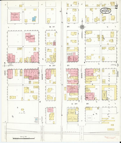 Sanborn Fire Insurance Map from Madrid, Boone County, Iowa (1916), Sheet #0002 - Historic Sanborn Fire Insurance Map Print
