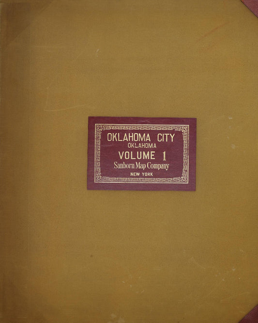 Sanborn Fire Insurance Map from Oklahoma City, Oklahoma County, Oklahoma (1950), Sheet #0001 - Historic Sanborn Fire Insurance Map Print, vintage old map wall art, antique decor, genealogy gift, Oklahoma City Oklahoma map