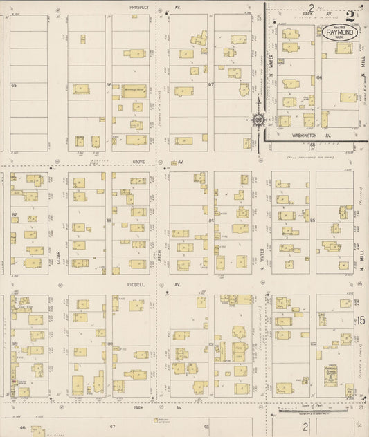 Sanborn Fire Insurance Map from Raymond, Pacific County, Washington (1919), Sheet #0002 - Historic Sanborn Fire Insurance Map Print, vintage old map wall art, antique decor, genealogy gift, Washington Washington map