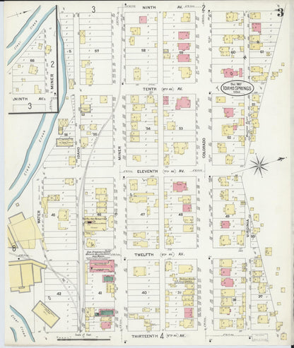 Sanborn Fire Insurance Map from Idaho Springs, Clear Creek County, Colorado (1907), Sheet #0003 - Complete Map Set gallery image, historic Sanborn map, vintage wall art, Idaho Idaho