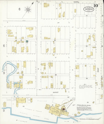 Sanborn Fire Insurance Map from Aberdeen, Grays Harbor County, Washington (1901), Sheet #0010 - Complete Map Set gallery image, historic Sanborn map, vintage wall art, Washington Washington
