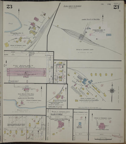 Sanborn Fire Insurance Map from Herrin, Williamson County, Illinois (1947), Sheet #0023 - Complete Map Set gallery image, historic Sanborn map, vintage wall art, Illinois Illinois