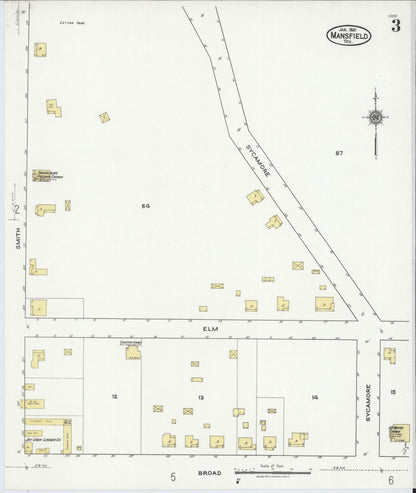 Sanborn Fire Insurance Map from Mansfield, Tarrant County, Texas (1921), Sheet #0003 - Historic Sanborn Fire Insurance Map Print, vintage old map wall art, antique decor, genealogy gift, Texas Texas map