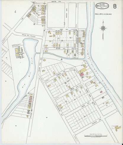 Sanborn Fire Insurance Map from Westville, Gloucester County, New Jersey (1919), Sheet #0008 - Complete Map Set gallery image, historic Sanborn map, vintage wall art, New Jersey New Jersey