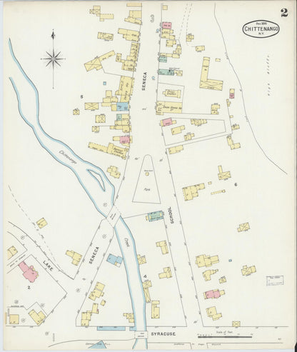 Sanborn Fire Insurance Map from Chittenango, Madison County, New York (1895), Sheet #0002 - Complete Map Set gallery image, historic Sanborn map, vintage wall art, New York New York