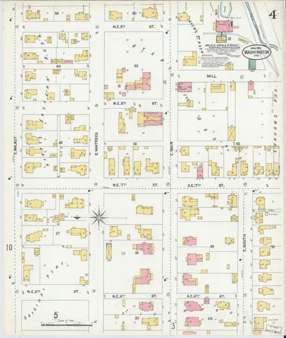 Sanborn Fire Insurance Map from Washington, Daviess County, Indiana (1902), Sheet #0004 - Complete Map Set gallery image, historic Sanborn map, vintage wall art, Washington Washington
