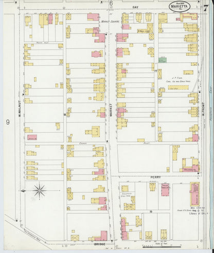 Sanborn Fire Insurance Map from Marietta, Lancaster County, Pennsylvania (1899), Sheet #0007 - Complete Map Set gallery image, historic Sanborn map, vintage wall art, Pennsylvania Pennsylvania