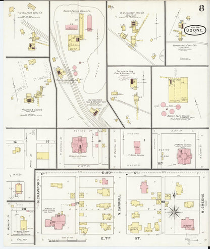 Sanborn Fire Insurance Map from Boone, Boone County, Iowa (1894), Sheet #0008 - Historic Sanborn Fire Insurance Map Print
